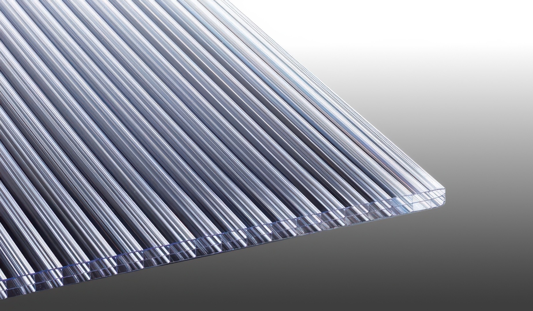 Polycarbonat Stegplatte - 16 / 20 mm - 3-Fach - Glasklar